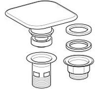 Geberit couvercle de vidange pour lavabo 595765000 Citterio