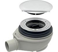 Geberit d90 Geberit receveur de douche 150554211 chromé brillant, avec couvercle de drain, hauteur d'eau étanche 50 mm, sortie PP