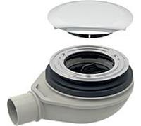 Geberit d90 Geberit receveur de douche 150582211 chromé brillant, avec couvercle de drain, hauteur d'eau étanche 30 mm, sortie PP