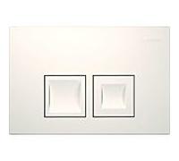 Plaque de fixation Geberit Delta35 pour rinçage à 2 quantités, 115.135., Coloris: blanc-alpin - 115.135.11.5