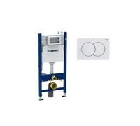 Geberit - Delta Pack bati-support Geberit Duofix 112cm + plaque de commande blanche Delta20 + fixations murales (111.154.11.1)