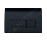 Delta 50 Plaque de commande double touche, Noir brillant (115.119.DW.1)