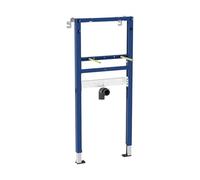 Geberit Duofix Basic Élément de lavabo 112 cm pour robinet standard, cadre en acier autoportant, réglable en hauteur, coude d'écoulement DN50, tiges filetées M10, cloison sèche - Montage stable et