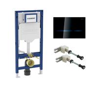 Geberit Duofix Bâti-support pour WC H : 112 cm, plaque de déclenchement électronique Sigma80, accessoires de montage et de raccordement, 111300006+116090SG6#SET,