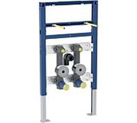 Geberit Duofix élément de lavabo 111028001 BH 82-98 cm, robinetterie debout, pour construction sèche, deux conduites de compteur d'eau