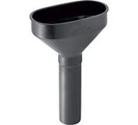 Geberit entonnoir 352379161 Ø 50 mm, ovale, avec crépine, PE-HD, noir