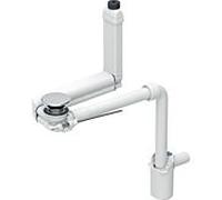 Geberit évier Clou 152049211 Ø 32 mm, modèle peu encombrant, avec actionnement par levier, chromé brillant