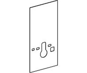Geberit façade 242384SI1 verre blanc , 101cm, pour module sanitaire Monolith