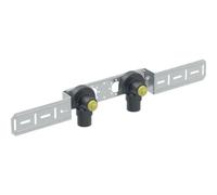 Geberit FlowFit Coude de raccordement 90° prémonté, double, décalé, isolé, DN 12