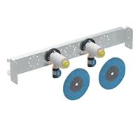 Geberit FlowFit Coude de raccordement 90° prémonté, double, droit, DN 15, 619.67