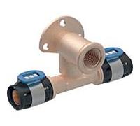 Geberit FlowFit Equerre de raccordement 90° 620951001 Ø 20/20 mm, Rp 2000 / 2, 36 mm, 90 degrés, décalé