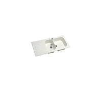 Geberit GEB00265 Évier à encastrer Vallauris 2 cuves 1 égouttoir-112 x 50 cm-680000000