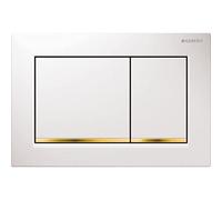 Plaque Geberit Omega20 Carrée Blanche / Dorée | 115.080.KK.1 Blanche