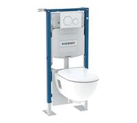 GEBERIT GEB00656 Pack bâti-Support pour WC Duofix GEBERIT-112cm-réservoir Sigma12cm-Plaque Sigma20-wc Suspendu Renova semi-caréné-118.311.KJ.1