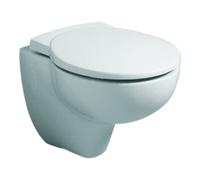 Geberit Joly abattant de toilettes 571005000 blanc , avec couvercle, charnières chromées, avec mécanisme de fermeture amortie