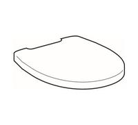Geberit Virto abattant de toilettes 573065000 blanc, charnières métalliques, avec mécanisme de fermeture amortie