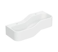 Geberit Geberit Aire de jeu/lavage Bambini 90 cm, 2 WP, lavabo profond gauche, blanc, sans décor. Quantité:1