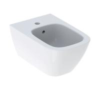Geberit Bidet mural Smyle Square 500209018 KeraTect blanc forme fermée avec trop-plein