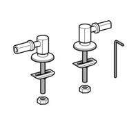Geberit Charnières 598018000 fixation par le haut, chromée pour siège WC