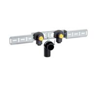 Geberit Geberit Coude de raccordement PushFit 20mmxRp 1/2, 90°, monté, 2 voies, 52mm, MS Quantité:1