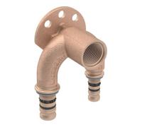 Geberit Geberit Coude double raccord Mepla d=16mmxRp 1/2x16mm, 90°, laiton rouge Quantité:1