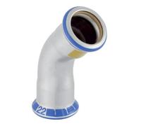 Geberit Geberit Coude gaz Mapress 45° acier inoxydable d= 18 mm Quantité:1