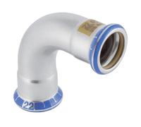 Geberit Geberit Coude gaz Mapress 90° acier inoxydable d=15 mm Quantité:1