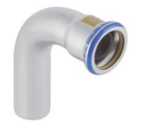 Geberit Geberit Coude gaz Mapress 90°, avec embout, acier inoxydable, d=15 mm Quantité:1