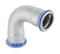 Geberit Geberit Coude Mapress d= 15mm, sans LABS, 90 degrés, acier inoxydable Quantité:1