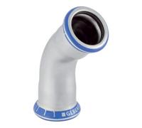 Geberit Geberit Coude Mapress d= 42mm, sans LABS, 45 degrés, acier inoxydable Quantité:1