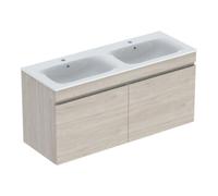 Geberit Geberit Ensemble double vasque Renova Plan 130x62,2x48 cm, KP N h be., WT blanc/KeraTe Quantité:1