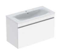 Geberit Geberit Ensemble lavabo meuble Renova Plan 100x62,2x48 cm, blanc/anthracite, lavabo avec robinetterie Quantité:1