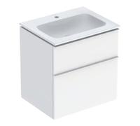 Geberit Geberit Ensemble meuble-lavabo iCon 60x63x48 cm, blanc brillant, avec robinetterie Quantité:1