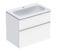 Geberit Geberit Ensemble meuble-lavabo iCon 75x63x48 cm, blanc, blanc laqué, T. vc Quantité:1