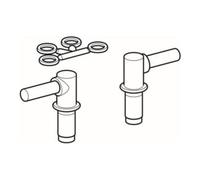 jeu de charnières Geberit 597110000 amovible, chromé, pour siège WC