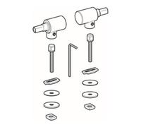 Geberit Geberit Jeu de charnières Joly avec frein de chute, acier inoxydable, pour siège WC Quantité:1