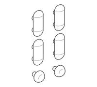 Geberit Jeu de tampons Renova 598123000 pour abattant WC