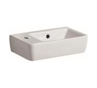 Geberit Geberit Lavabo à main Renova Compact 40x25cm, avec trop-plein, trou robinet à gauche, blanc Quantité:1