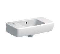 Geberit Geberit Lavabo à main Renova Compact 45x25 cm, avec évacuation latérale gauche, avec trop-plein, tablette, blanc Quantité:1