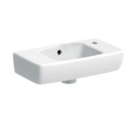 Geberit Geberit Lavabo à main Renova Compact 45x25 cm, avec vidage à droite, trop-plein, tablette, blanc Quantité:1