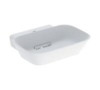 Geberit Geberit Lavabo à poser One 50x42,5 cm, cuvette, HL mi, sans trop-plein, blanc mat/bleu h Quantité:1