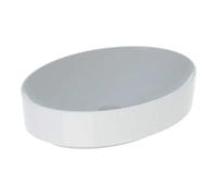 Geberit Geberit Lavabo à poser VariForm 55x40 cm, sans robinet ni trop-plein, ovale, blanc Quantité:1