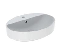 Geberit Geberit Lavabo à poser VariForm avec K-Tect, 60x45 cm, avec trou robinet, avec trop-plein, ovale Quantité:1