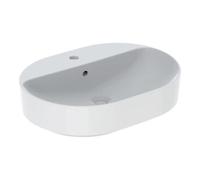 Geberit Geberit Lavabo à poser VariForm w K-T., 60x45cm, avec HLP, avec trop-plein, ellipt. Quantité:1