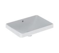 Geberit Geberit Lavabo encastré VariForm 55x40 cm, sans trop-plein, avec trop-plein, droit, blanc K-Tect Quantité:1