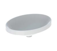 Geberit Geberit Lavabo encastré VariForm 55x40cm, sans trop-plein, sans fixation, verre US / blanc Quantité:1