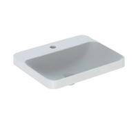Geberit Geberit Lavabo encastré VariForm 55x45 cm, avec trop-plein, sans robinetterie, droite, sous-meuble verre/blanc Quantité:1