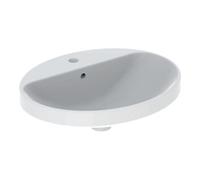 Geberit Geberit Lavabo encastré VariForm 55x45cm, avec vidage HLB, avec trop-plein, ovale, verre US / blanc Quantité:1