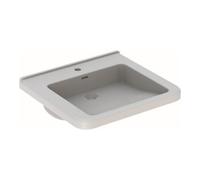 Geberit Geberit Lavabo Renova Comfort 60x55 cm, sans barrière, avec robinet, avec trop-plein, blanc Quantité:1