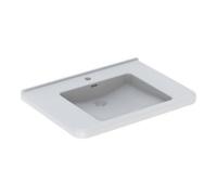 Geberit Geberit Lavabo Renova Comfort 75x55 cm, sans obstacle, avec robinet, avec trop-plein, blanc Quantité:1